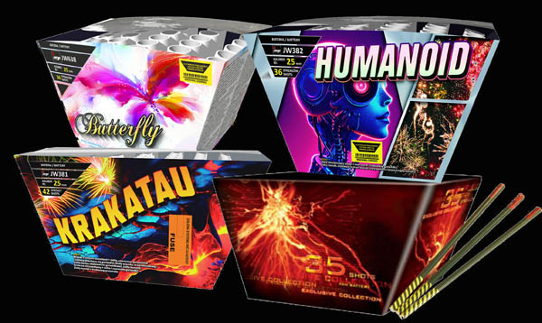 Firework Cakes & Barrages - Fanned Barrage Pack